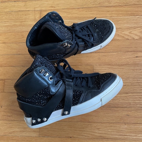 ASH Jewel Black High Top Sneakers. Size EU 36 - Picture 4 of 10